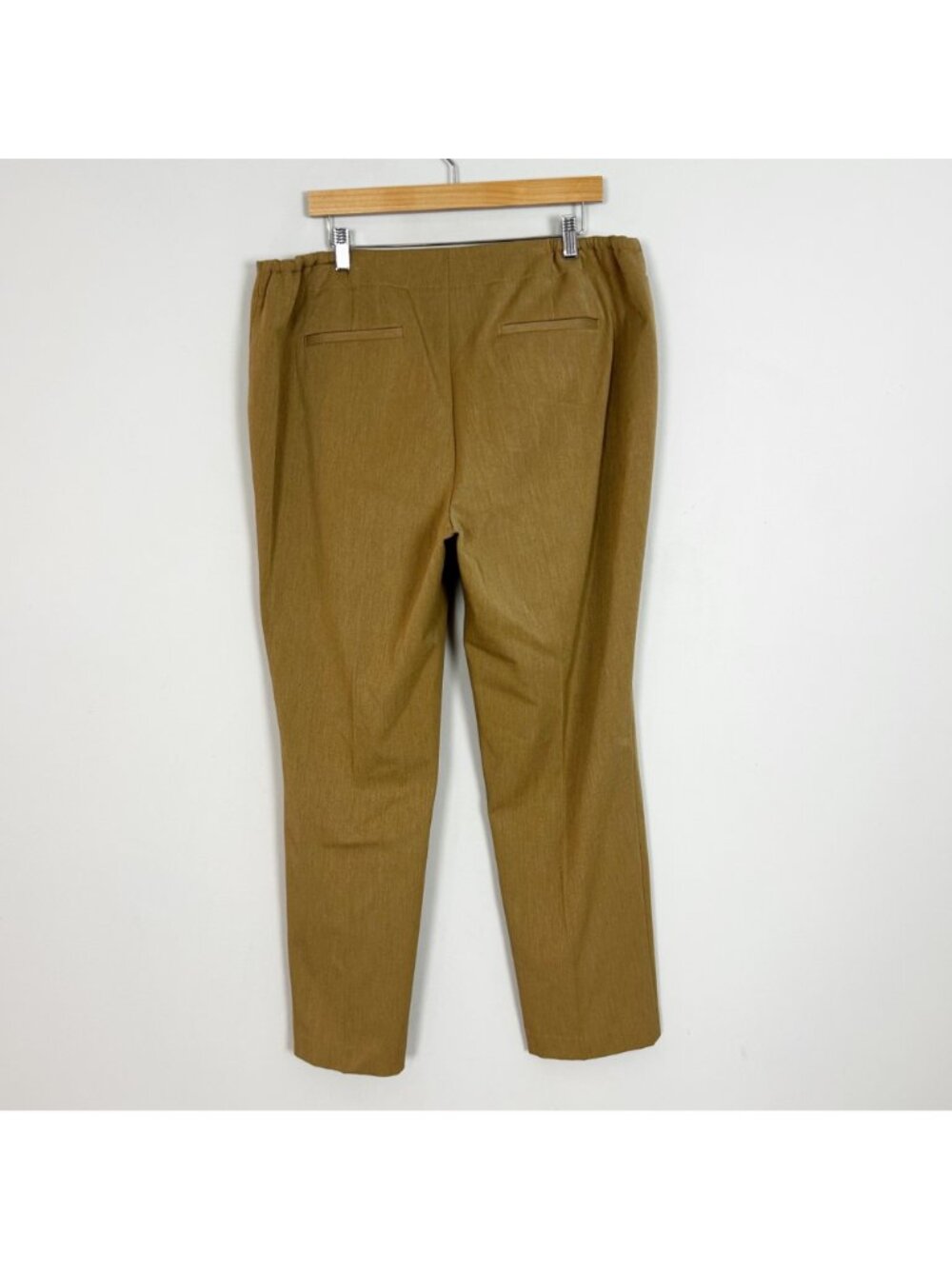 Talbots Tan Straight Leg Pants Trousers Classic Career Professional Size 16W - Picture 3 of 4